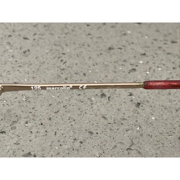 MARCOLIN EYEGLASSES FRAMES ONLY Mod. 7214 Col. 506 FULL RIM 51-18-125 gold oval - Picture 7 of 14